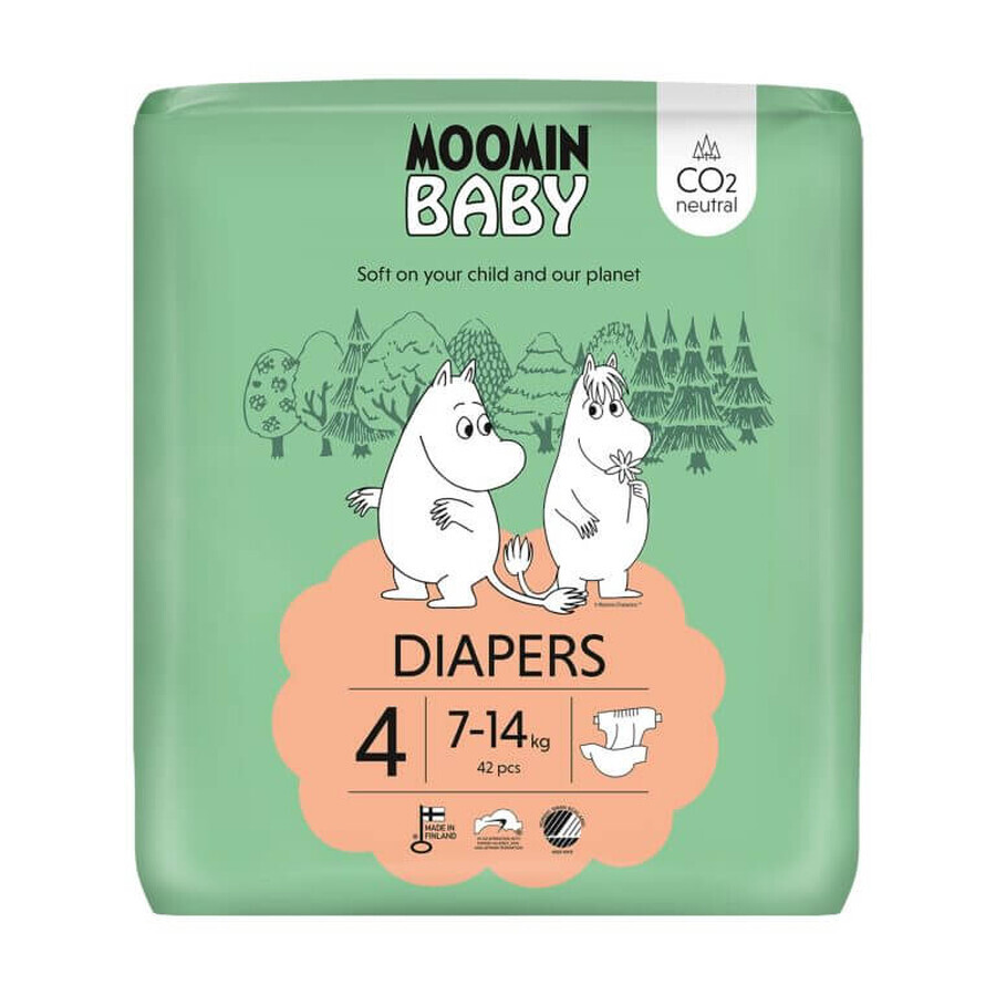 Moomin Baby, luiers, maat 4, 7-14 kg, 42 st.