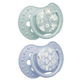 Lovi, pacifier, silicone, dynamic, Blossom Blue, 0-3 months, 2 pieces