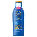 Nivea Sun Kids Protect &amp; Care Set, Zonnebrandcrème 5in1, SPF 50+, 200 ml + Anti-Aging Crème met SPF 50, 50 ml + Zonnebrandcrème, SPF 30, 30 ml gratis