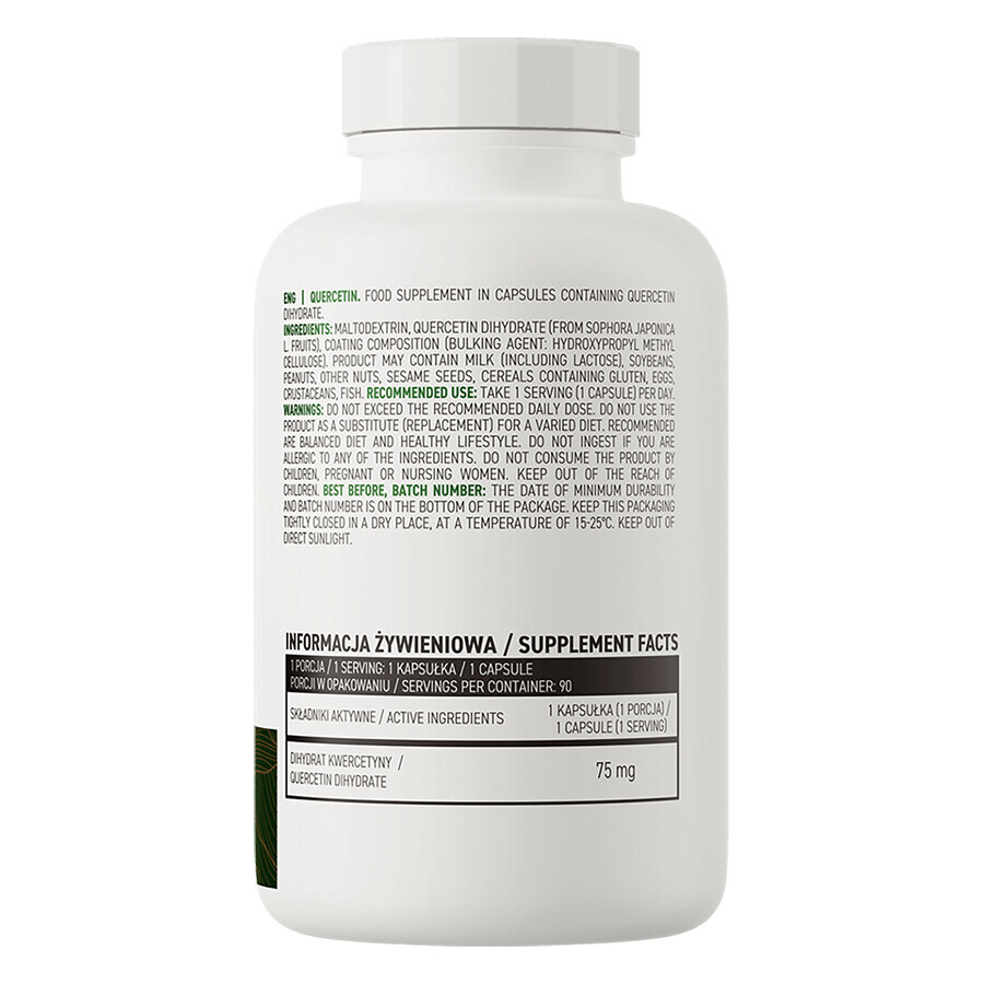 OstroVit Quercetin Vege, quercetina, 90 capsule