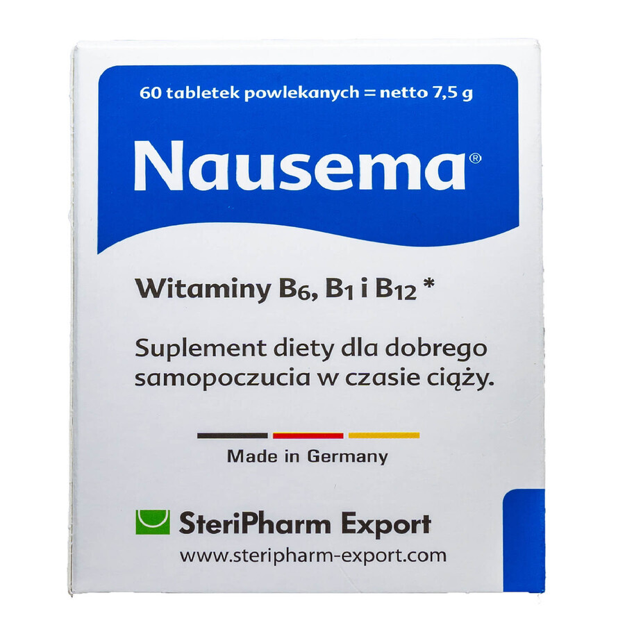 Nausema, 60 filmomhulde tabletten + 60 filmomhulde tabletten gratis