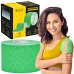 4Fizjo, nastro per kinesiotaping, verde, 5 cm x 5 m