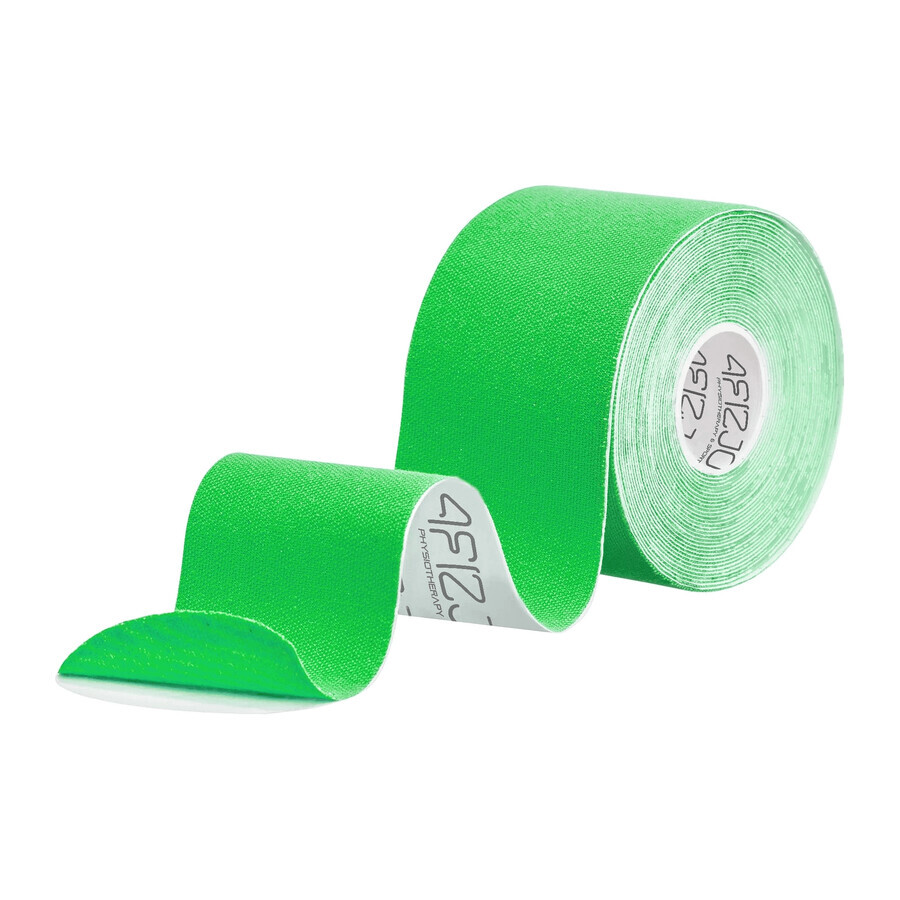 4Fizjo, nastro per kinesiotaping, verde, 5 cm x 5 m