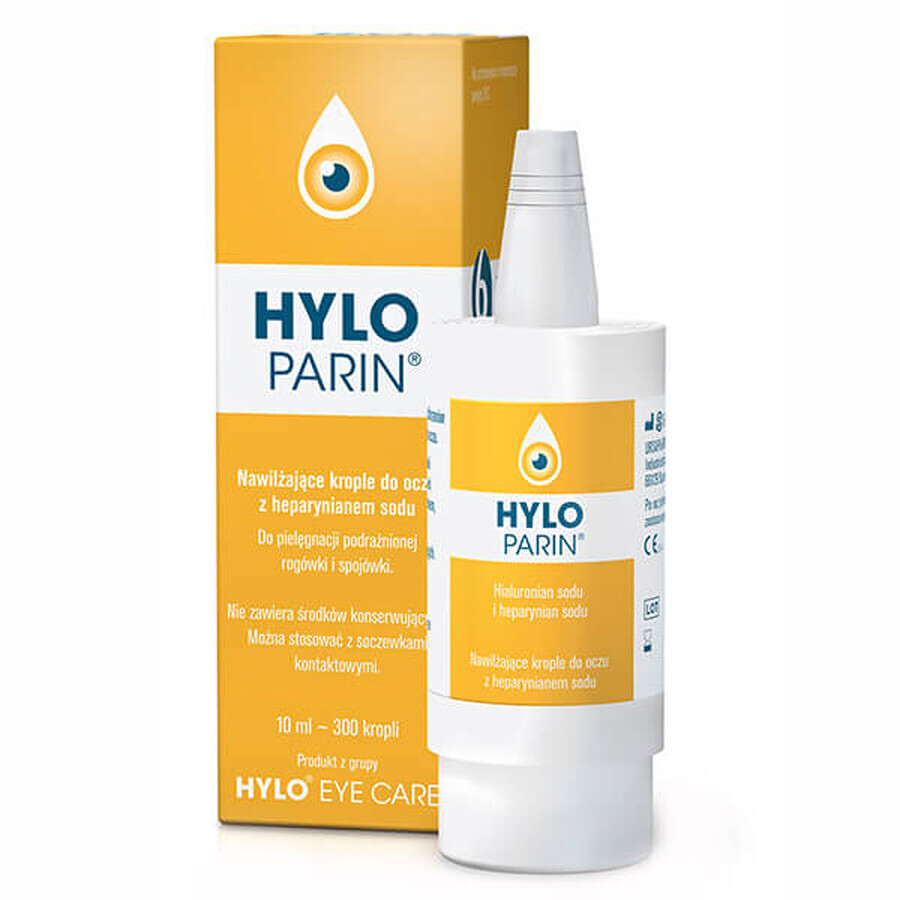 Hylo Parin, hydraterende oogdruppels met natriumheparaat, zonder bewaarmiddelen, 10 ml