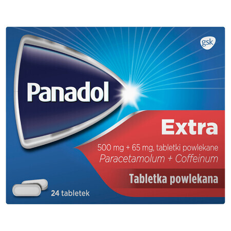 Panadol Extra 500 mg + 65 mg, 24 compresse rivestite con film