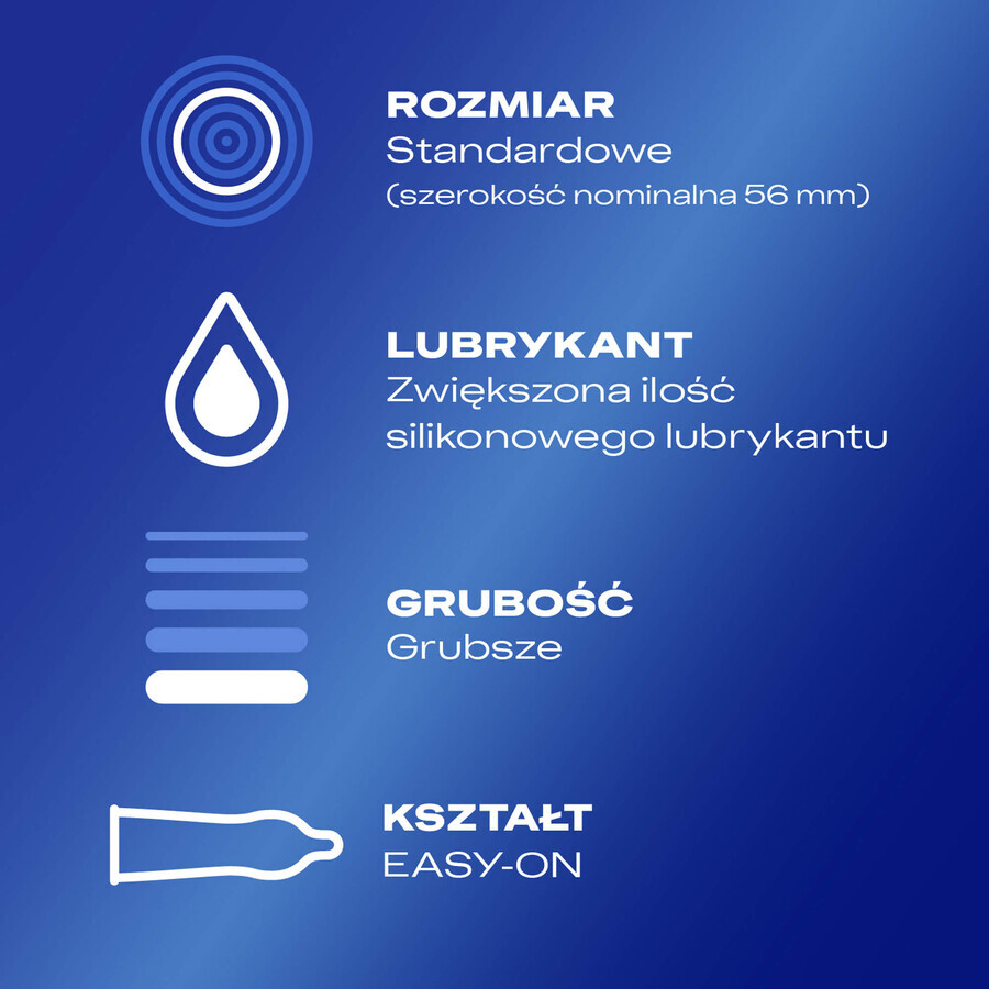 Durex Extra Safe, condooms met meer glijmiddel, versterkt, 12 stuks