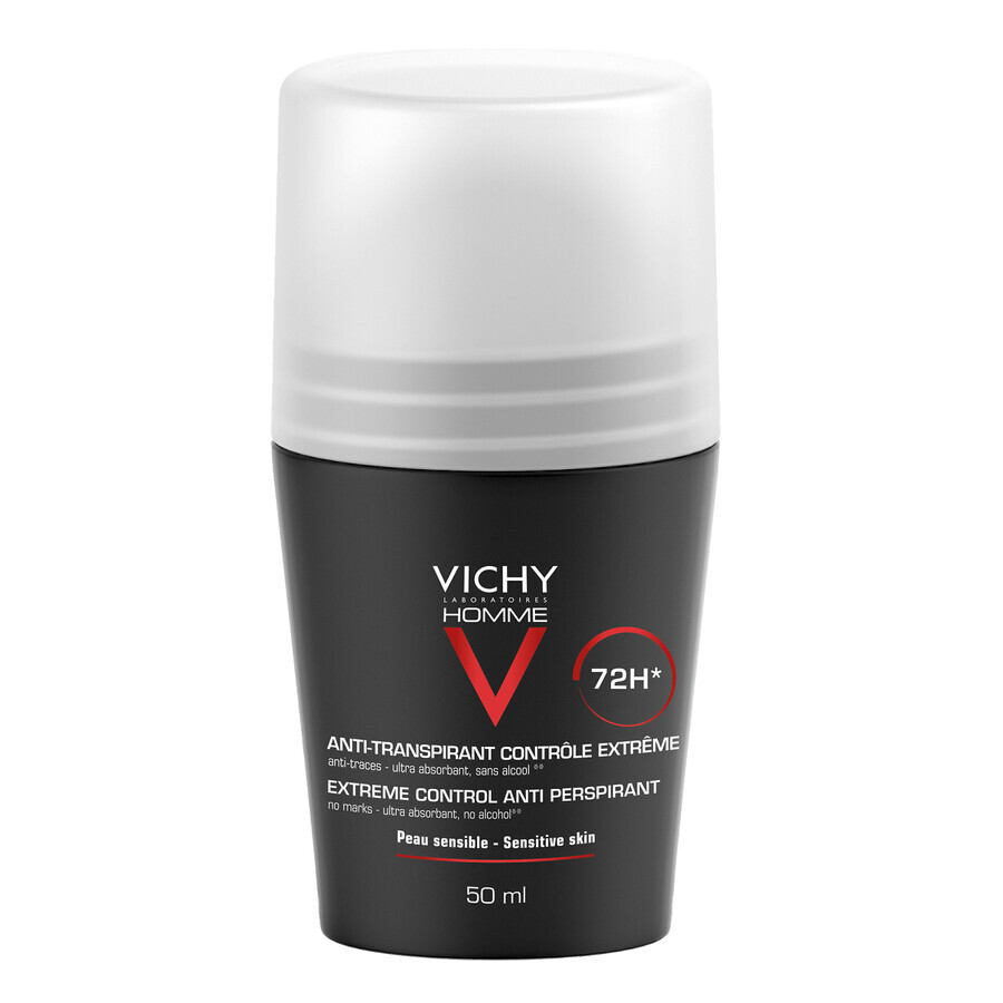 Vichy Homme, antitranspiratiemiddel voor mannen, 72 uur bescherming, 50 ml