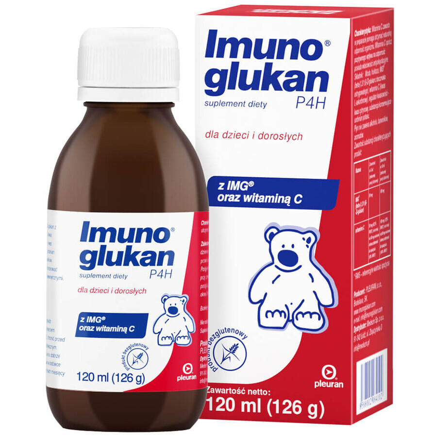 Imunoglukan P4H, siroop voor kinderen en volwassenen, 120 ml