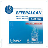 Efferalgan 500 mg, 16 effervescent tablets