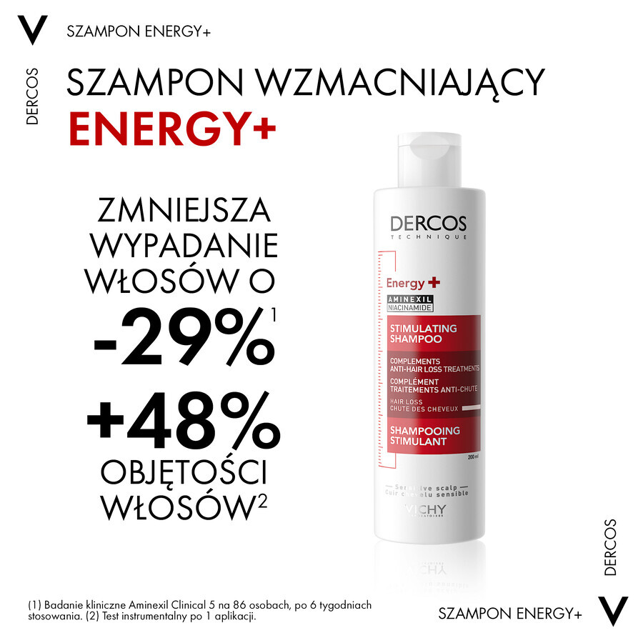 Vichy Dercos Energising, Kräftigendes Haarshampoo, 200 ml