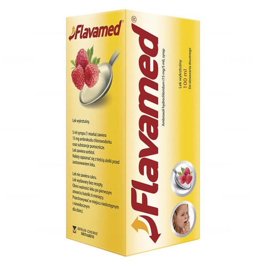 Flavamed 15 mg/ 5 ml, Sirup, Himbeergeschmack, 100 ml