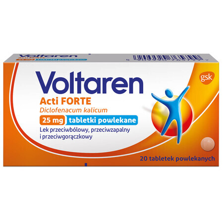 Voltaren Acti Forte 25 mg, 20 film-coated tablets