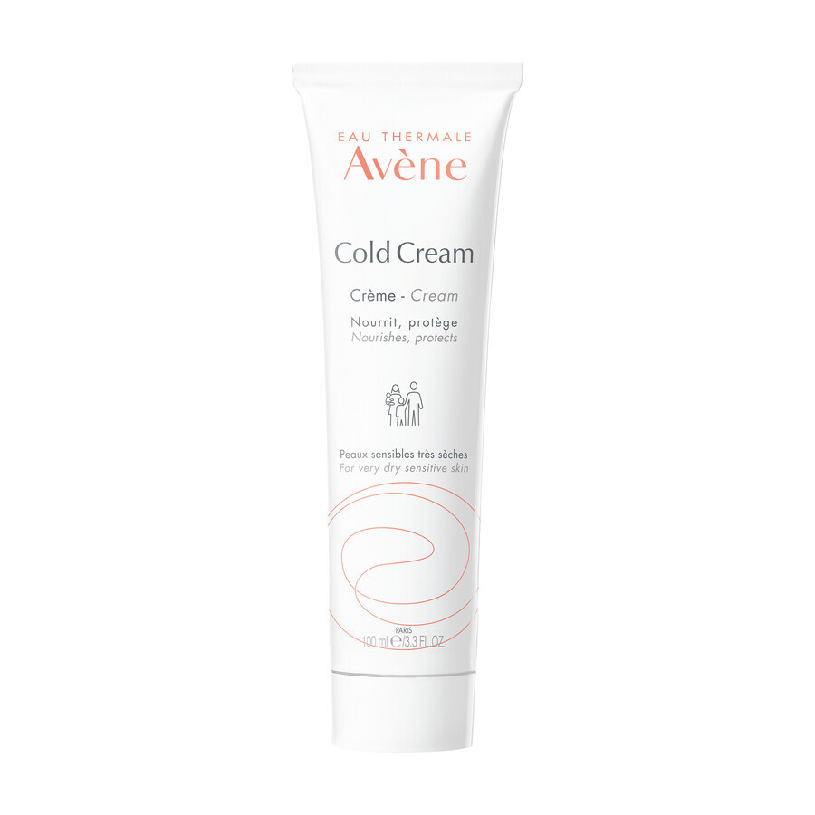 Avene Cold Cream, gezichts- en lichaamscrème, gevoelige en zeer droge huid, 100 ml