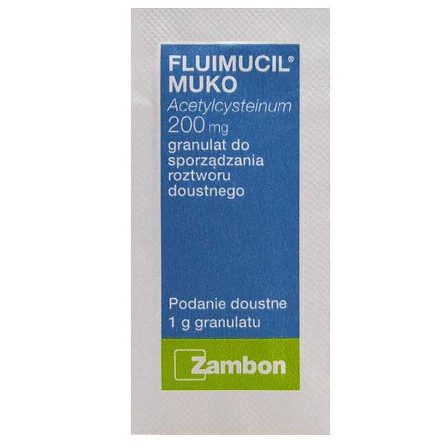 Fluimucil Muko 200 mg, 20 sachets