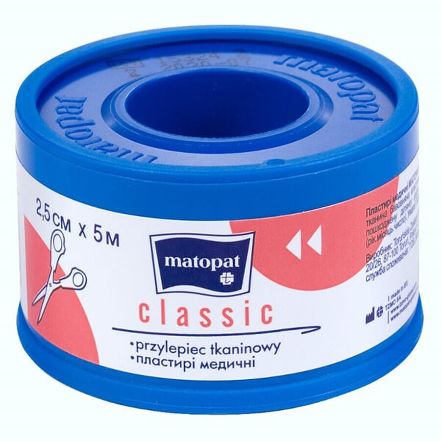 Matopat Classic, kleefstof, 2,5 cm x 5 m, 1 stuk