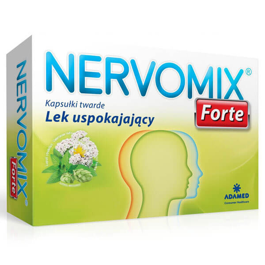 Nervomix Forte 210 mg + 52,5 mg + 52,5 mg + 35 mg, 20 capsules