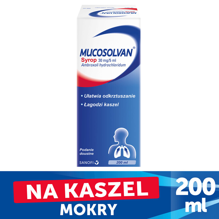 Mucosolvan 30 mg/5 ml, sirop, 200 ml