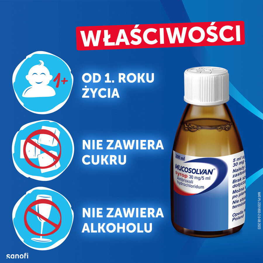 Mucosolvan 30 mg/5 ml, sirop, 200 ml