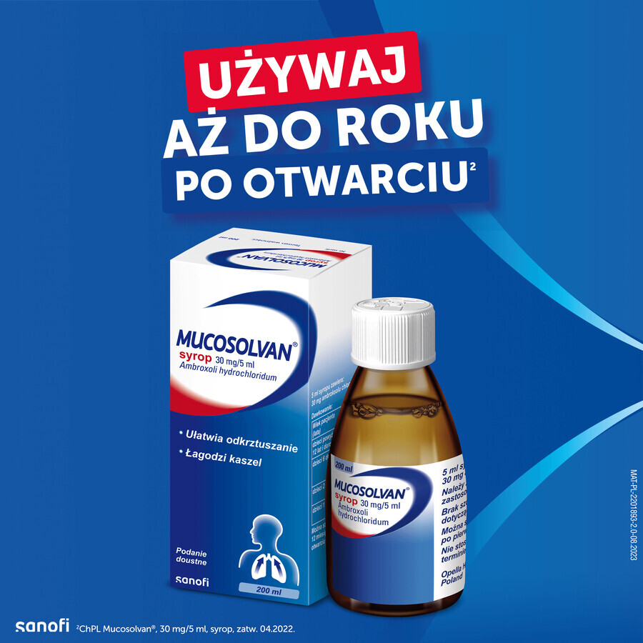 Mucosolvan 30 mg/5 ml, sirop, 200 ml