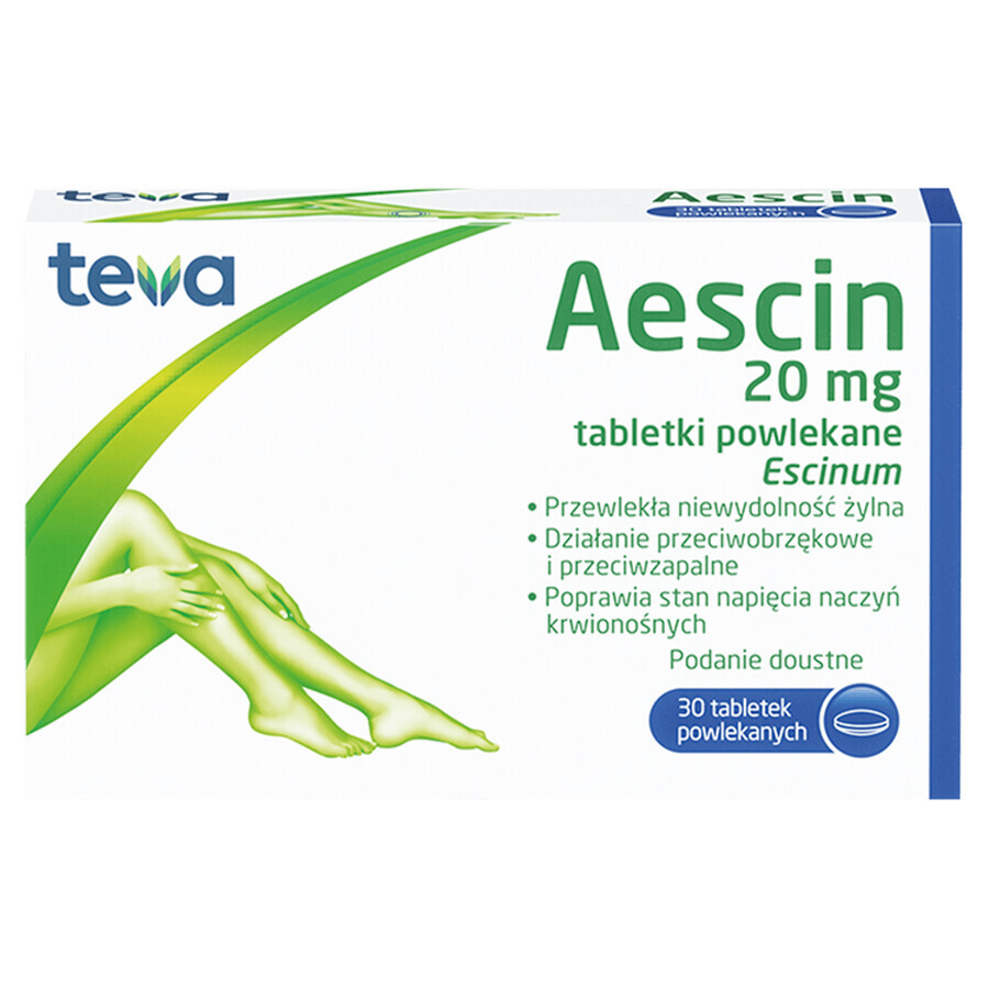 Aescin 20 mg, 30 Filmtabletten