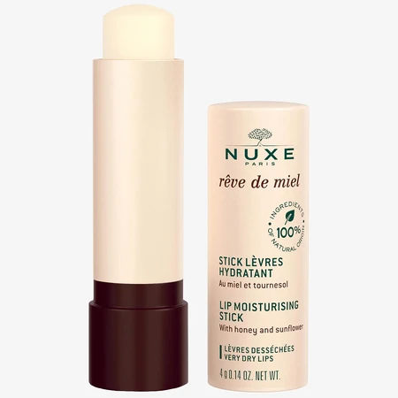 Nuxe Reve de Miel, hydraterende lippenstift voor droge en gebarsten lippen, 4 g