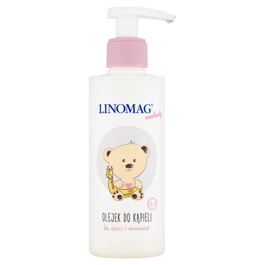 Linomag Emolients, badolie voor baby's en kinderen vanaf 1 maand, 200 ml