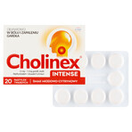 Cholinex Intense 2,5 mg + 1,2 mg, sabor miel y limón, 20 pastillas duras