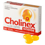 Cholinex Intense 2,5 mg + 1,2 mg, sabor miel y limón, 20 pastillas duras