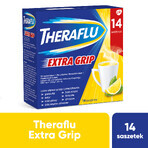 Theraflu Extra Grip 650 mg + 10 mg + 20 mg, poeder voor orale oplossing, 14 sachets