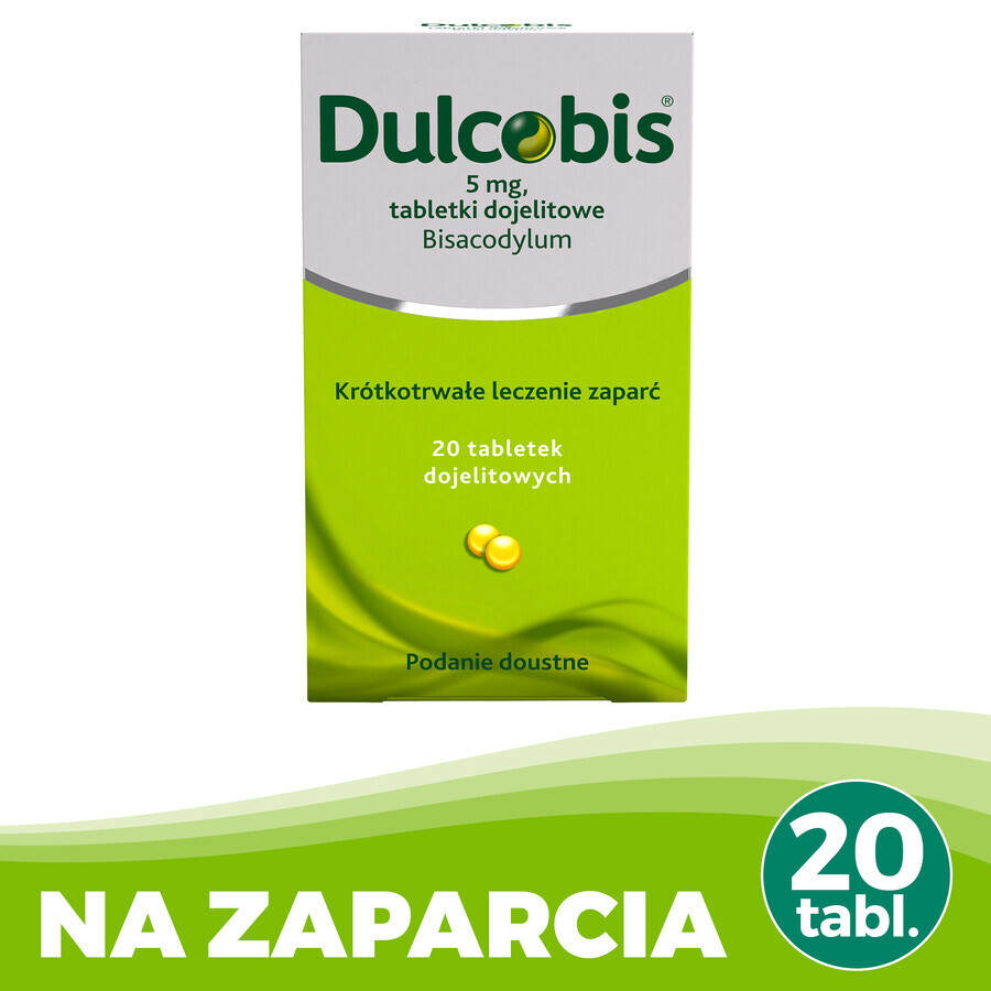 Dulcobis 5 mg, 20 maagtabletten