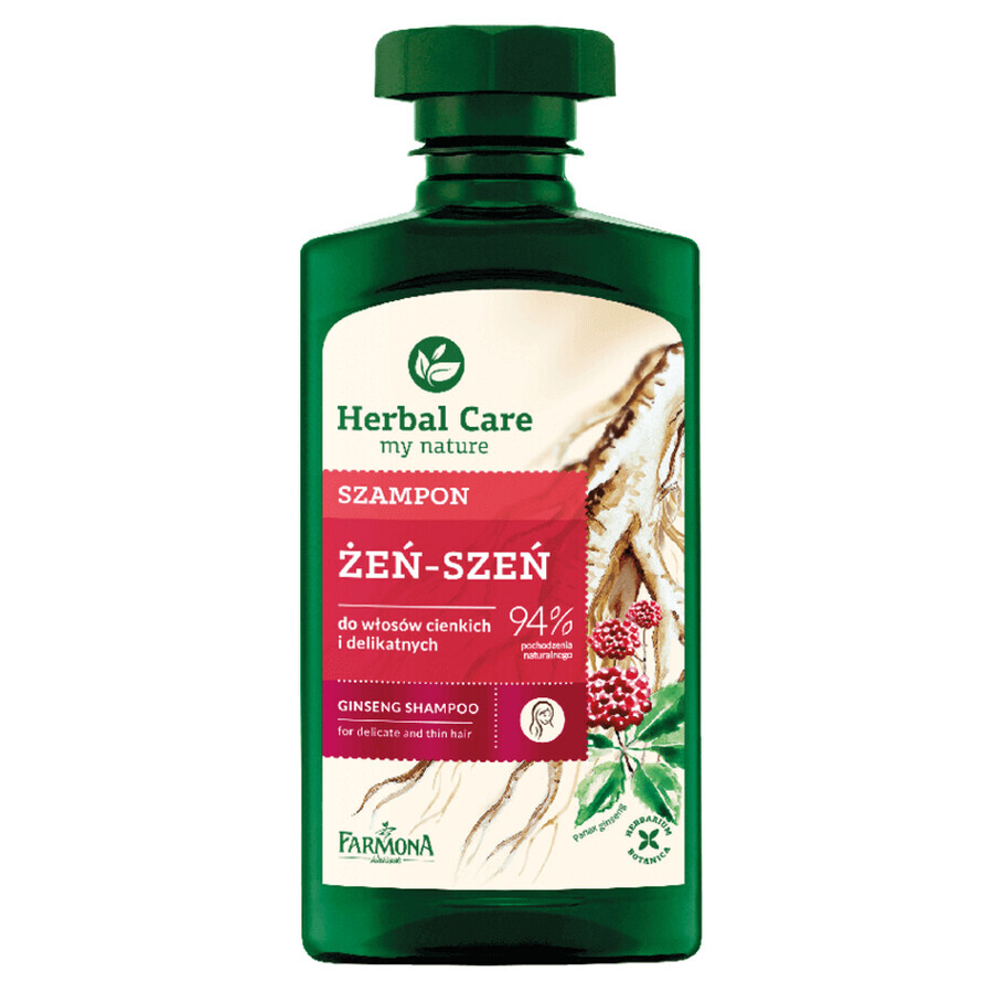 Farmona Herbal Care, champú para cabello fino y delicado, ginseng, 330 ml