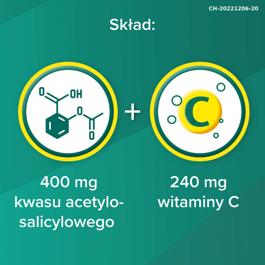 Aspirină C 400 mg + 240 mg, 10 comprimate efervescente