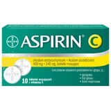 Aspirine C 400 mg + 240 mg, 10 bruistabletten