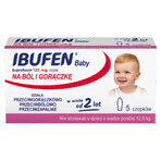 Ibufen Baby 125 mg, Zäpfchen ab 2 Jahren, 5 Stück