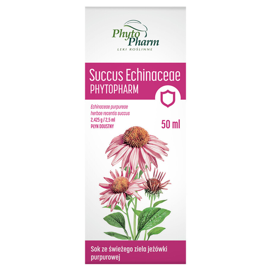 Succus Echinaceae Phytopharm 2.425 g/ 2.5 ml, oral liquid, 50 ml