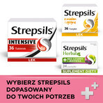 Strepsils Junior 1,2 mg + 0,6 mg, suikervrij, aardbeiensmaak, 24 zuigtabletten