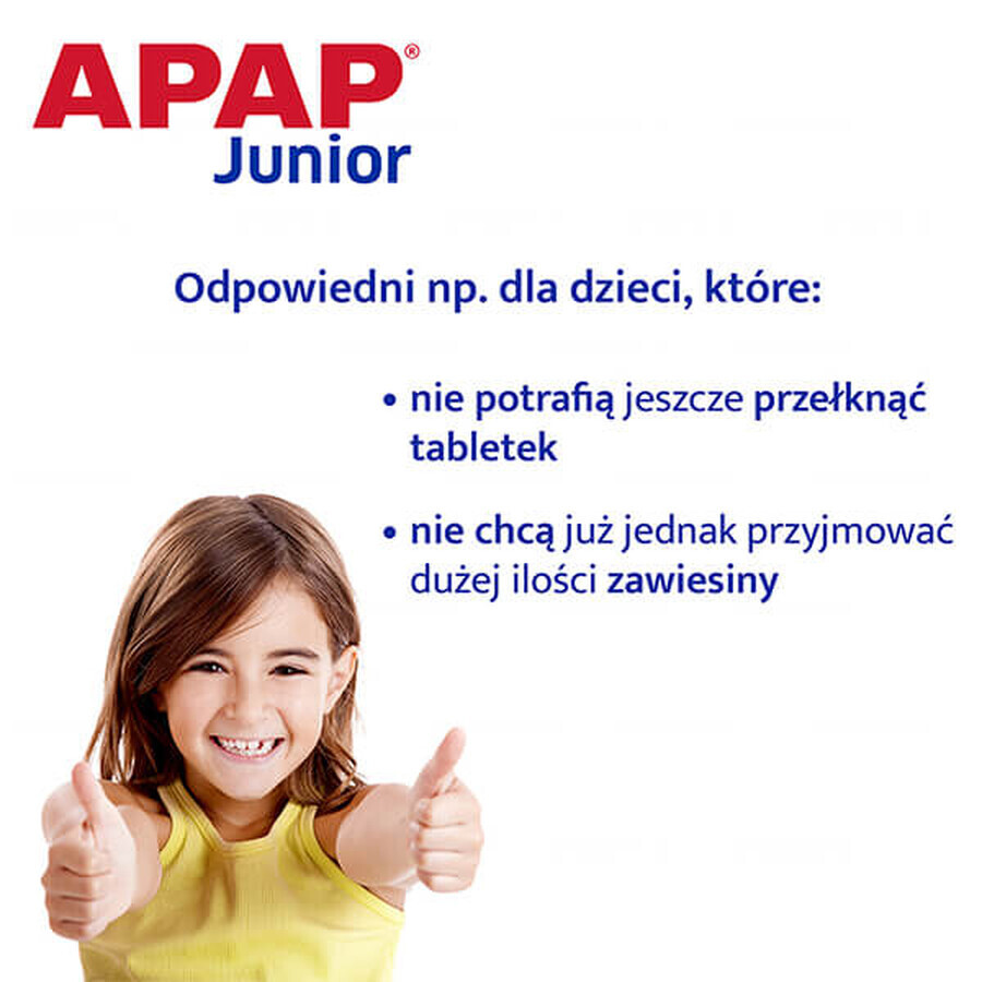 Apap Junior 250 mg, korrels, 10 sachets