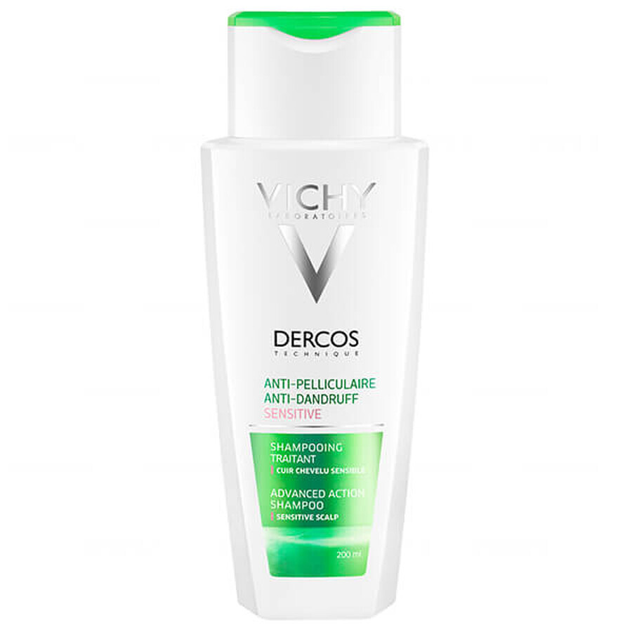 Vichy Dercos Sensitive, Anti-Schuppen-Shampoo, empfindliche Haut, 200 ml