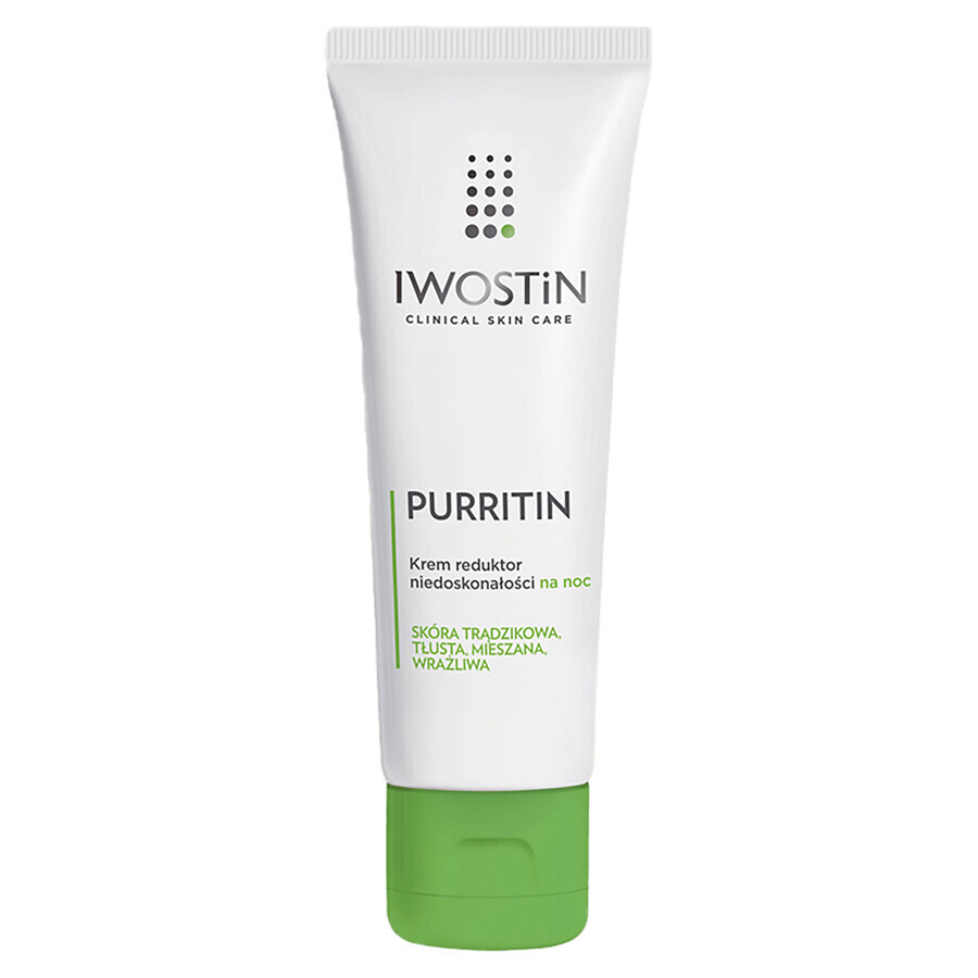 Iwostin Purritin, crema notte anti imperfezioni, 40 ml