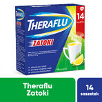 Theraflu Zatoka 650 mg + 10 mg, polvo para solución oral, 14 sobres