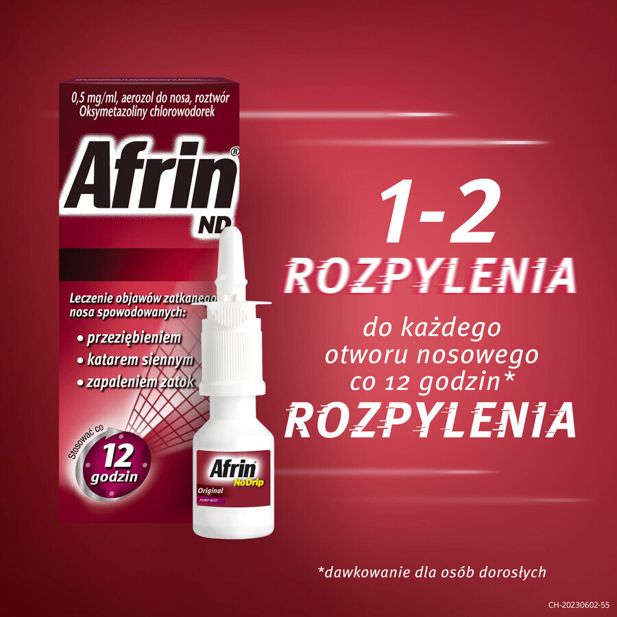 Afrin ND 0.5 mg/ml, nasal spray, solution, 15 ml