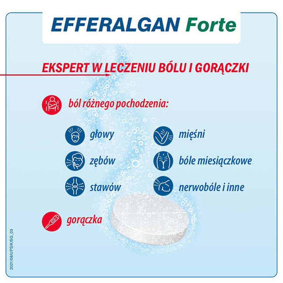 Efferalgan Forte 1 g, 8 compresse effervescenti