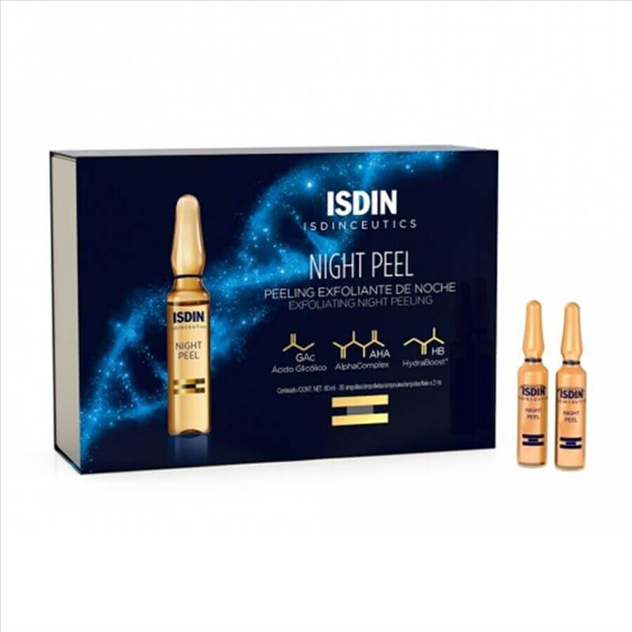 Isdin Night Peel Fiole peeling de noapte , 10 fiole