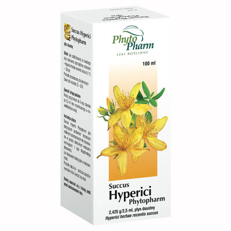 Succus Hyperici Phytopharm 2.425 g/ 2.5 ml, oral liquid, 100 ml