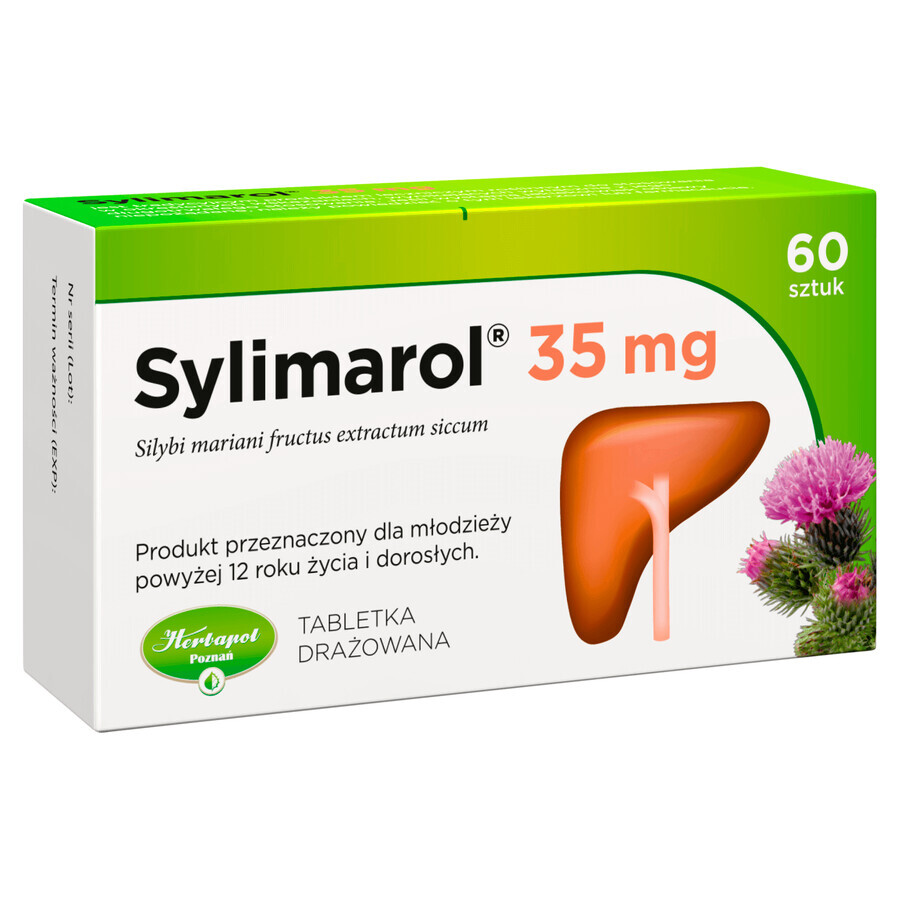 Sylimarol 35 mg, 60 geïrriteerde tabletten