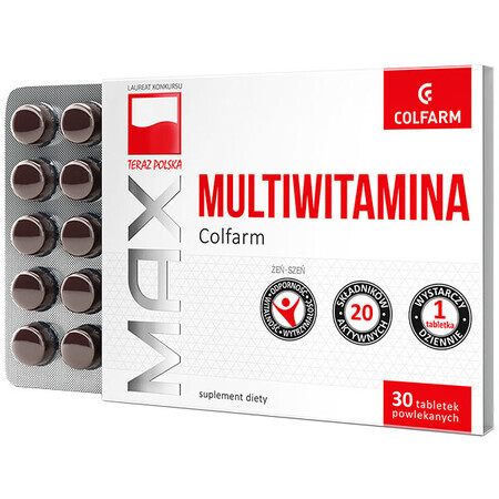 Max Multivitamine, 30 filmomhulde tabletten