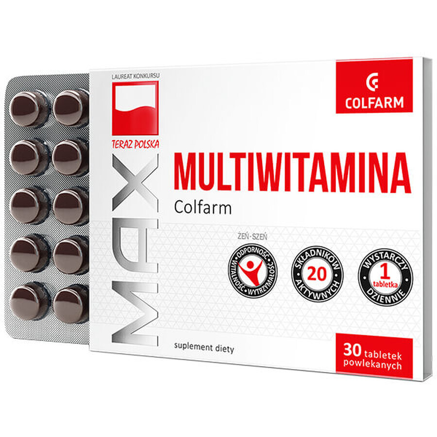 Max Multivitamine, 30 filmomhulde tabletten