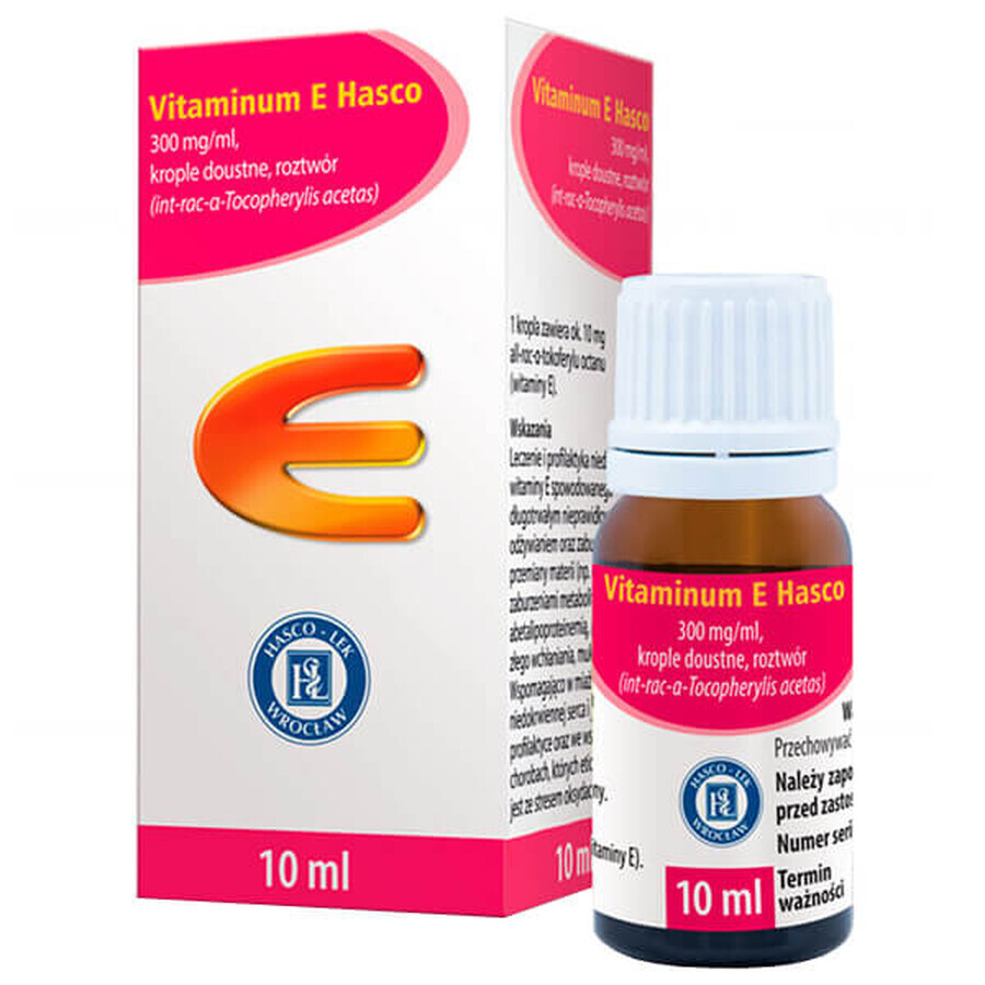 Vitaminum E Hasco 300 IE/ml, orale druppels, 10 ml