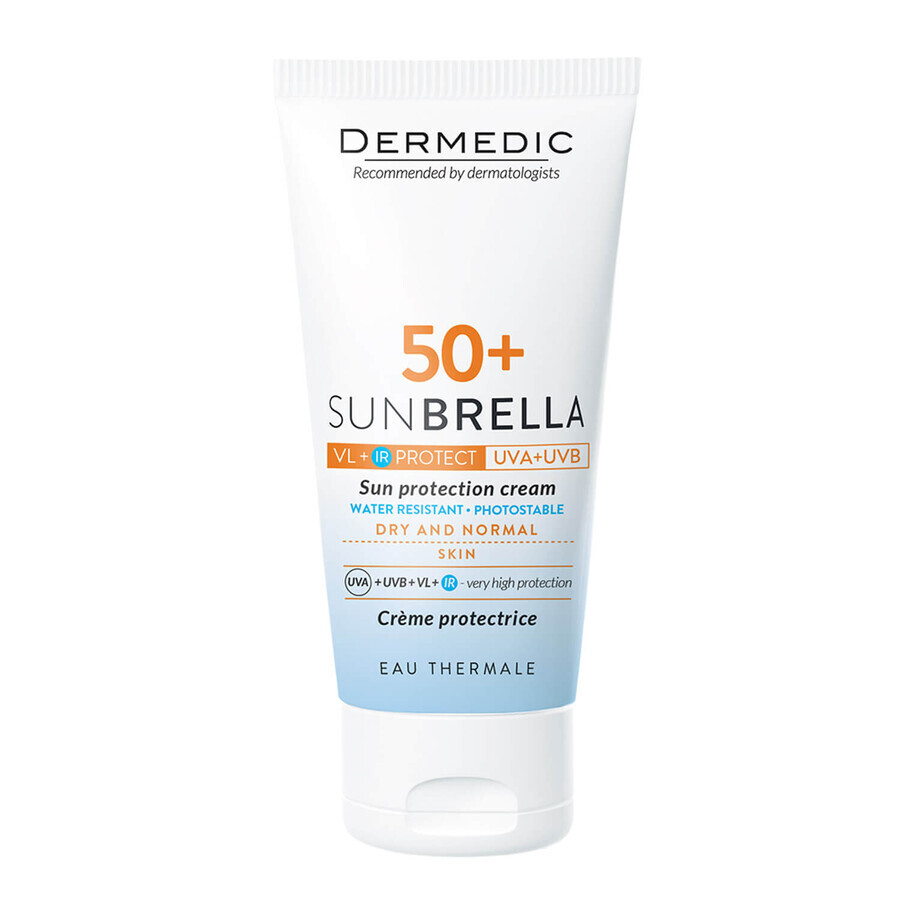 Dermedic Sunbrella Protective Face Cream, Dry and Normal Skin, SPF 50+, 50g