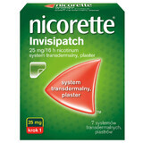 Nicorette Invisipatch 25 mg/16 h, transdermaal systeem, pleister, 7 stuks